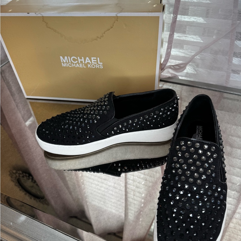 Michael Kors Black Slip-On Women’s Shoes
